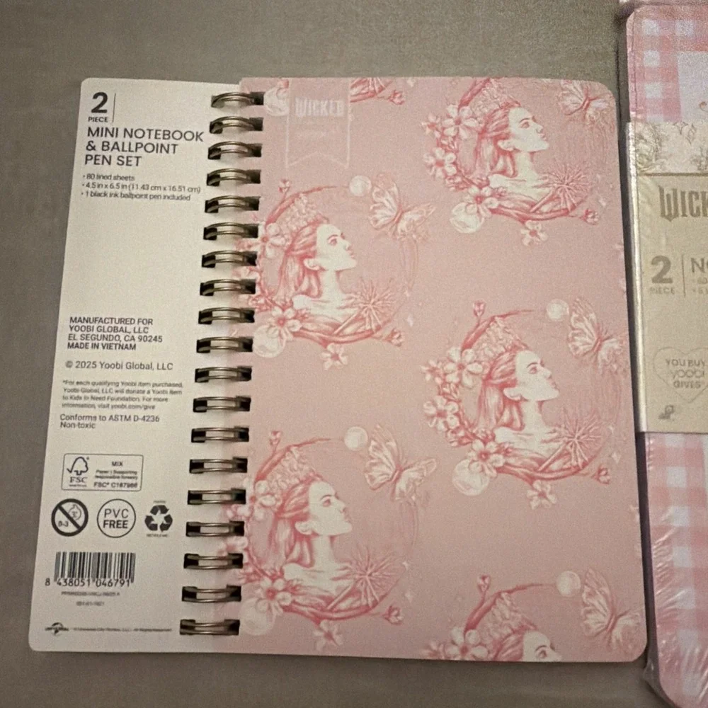 Wicked Limited Édition Yoobi Notepad Pen and Notepad w/ pen: Glinda